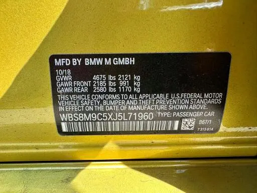 2018 BMW M3   