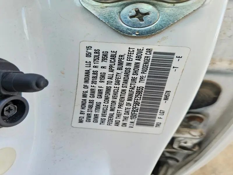 2015 HONDA CIVIC LX  