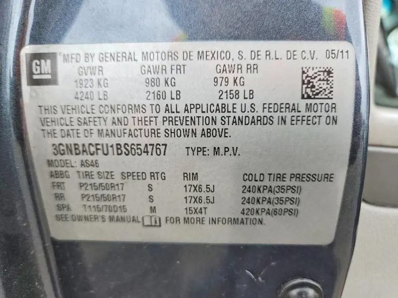 2011 CHEVROLET HHR LT  