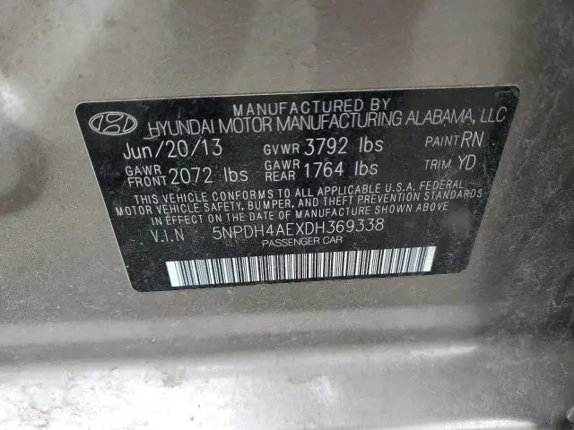 2013 HYUNDAI ELANTRA GLS