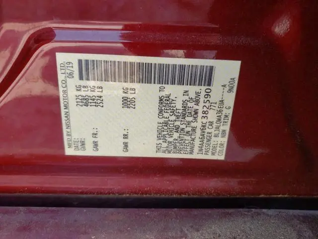 2019 NISSAN MAXIMA S  