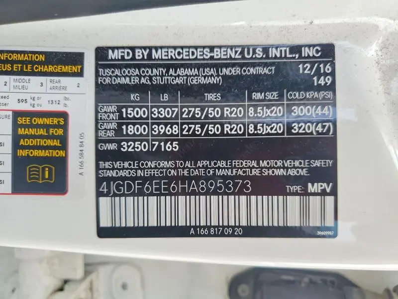 2017 MERCEDES-BENZ GLS 450 4MATIC  