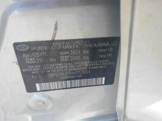 2017 HYUNDAI ELANTRA SE  