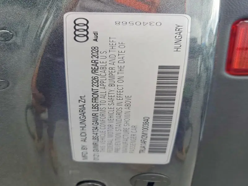 2021 AUDI TTS   