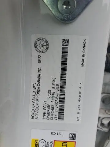 2022 HONDA CIVIC EX  