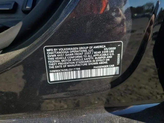 2020 VOLKSWAGEN PASSAT SE  