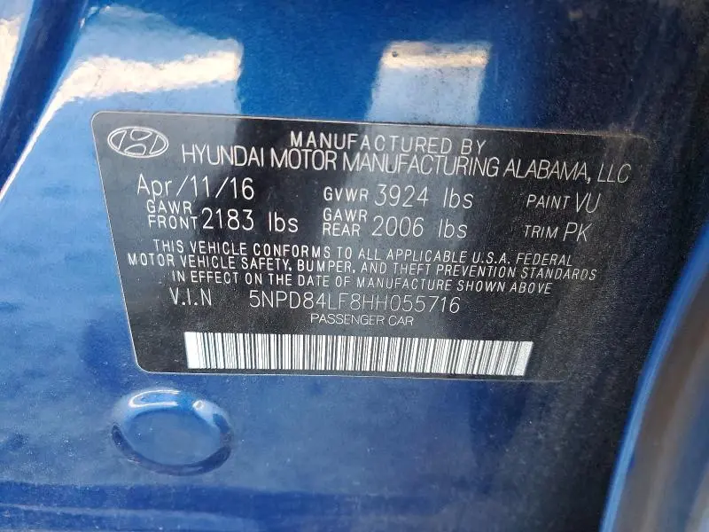 2017 HYUNDAI ELANTRA SE  