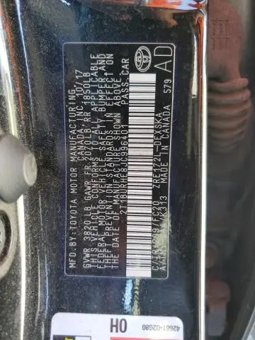 2018 TOYOTA COROLLA L  