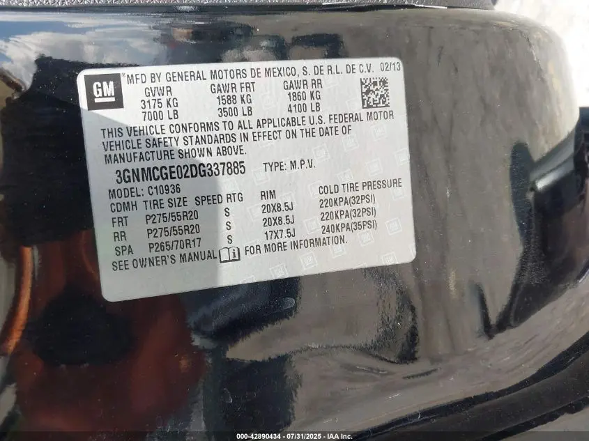 2013 CHEVROLET AVALANCHE LTZ