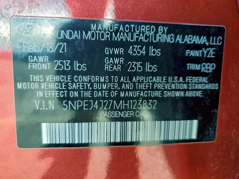 2021 HYUNDAI SONATA SEL PLUS  