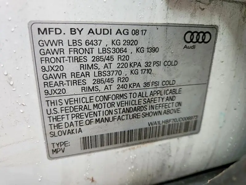 2018 AUDI Q7 PREMIUM PLUS  
