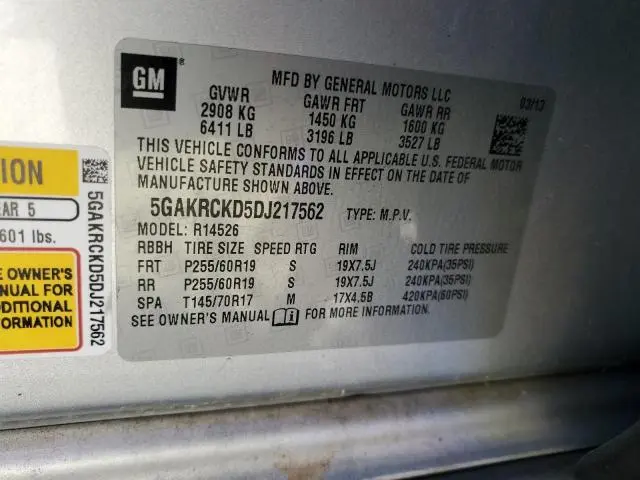 2013 BUICK ENCLAVE