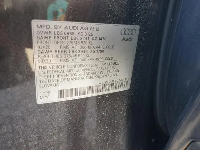 2013 AUDI Q7 PRESTIGE  