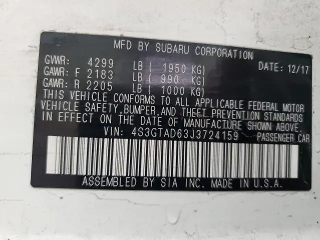 2018 SUBARU IMPREZA PREMIUM PLUS  