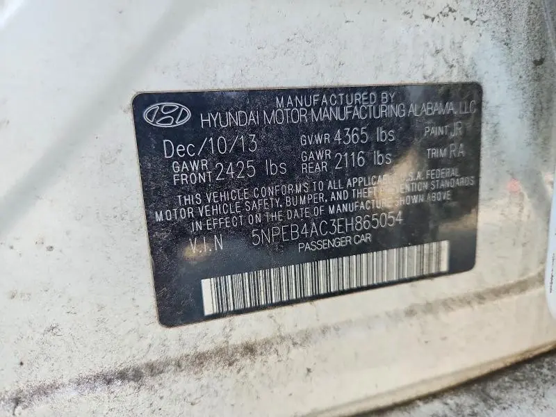 2014 HYUNDAI SONATA GLS  