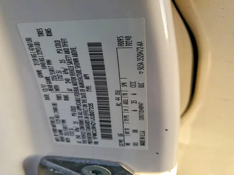 2018 FORD ESCAPE SEL  