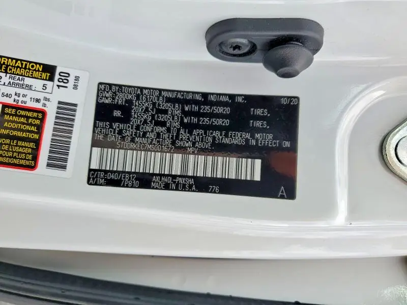 2021 TOYOTA SIENNA XSE 7-PASSENGER  