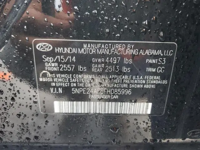 2015 HYUNDAI SONATA SE  