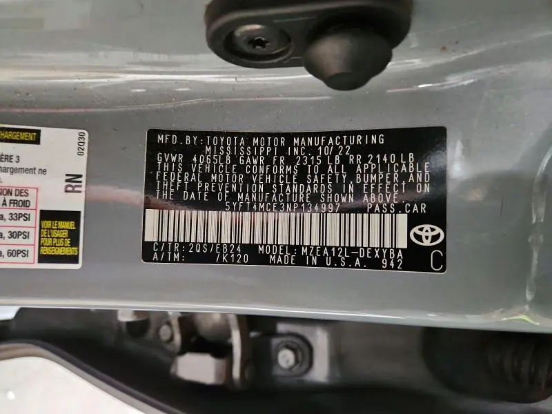 2022 TOYOTA COROLLA XSE  