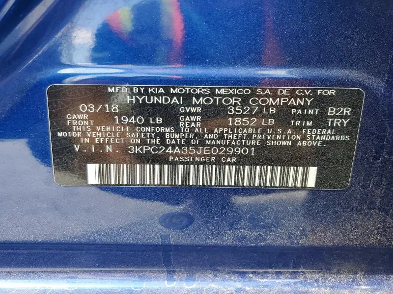 2018 HYUNDAI ACCENT   
