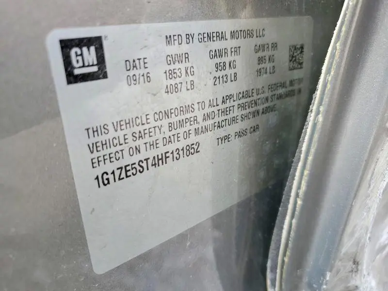 2017 CHEVROLET MALIBU LT  