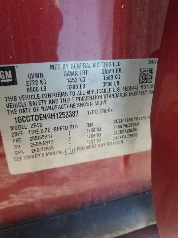 2017 CHEVROLET COLORADO Z71  