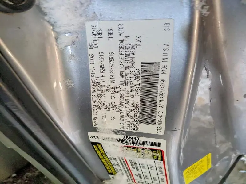 2015 TOYOTA TACOMA ACCESS CAB  