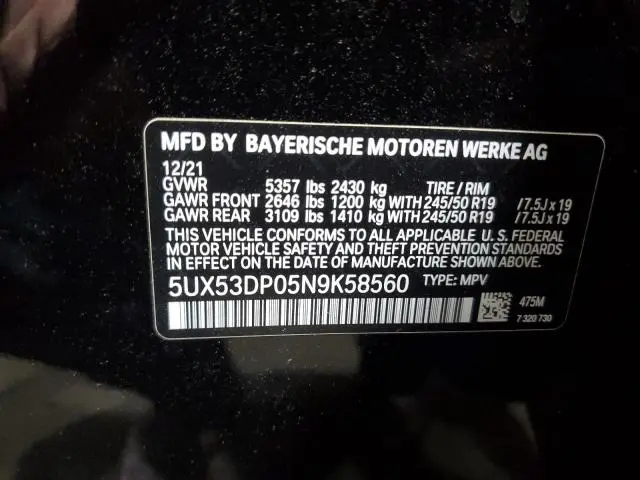 2022 BMW X3 XDRIVE30I  