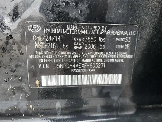 2015 HYUNDAI ELANTRA SE  