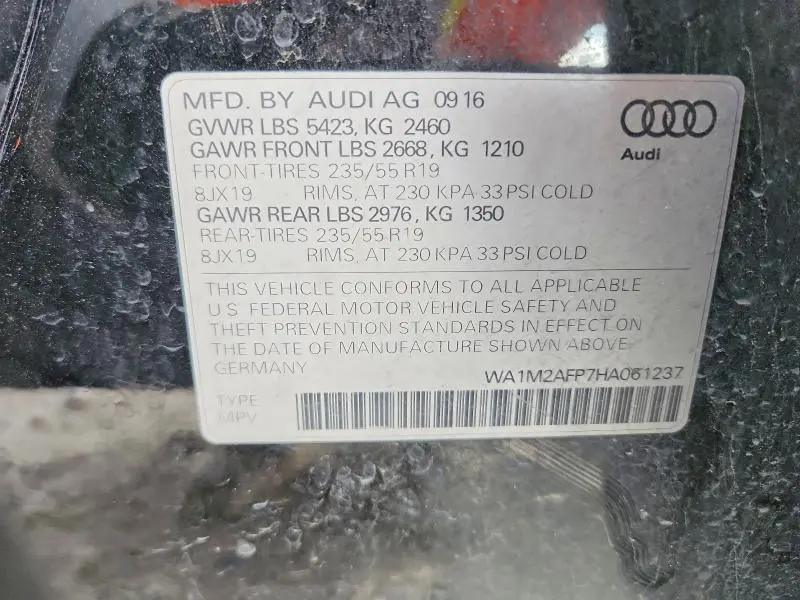 2017 AUDI Q5 PREMIUM PLUS  