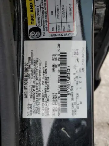 2010 FORD FUSION HYBRID  