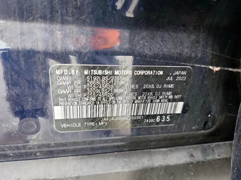 2022 MITSUBISHI OUTLANDER SE  