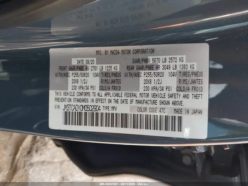 2021 MAZDA CX-9 CARBON EDITION