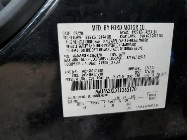 2020 FORD ECOSPORT TITANIUM  