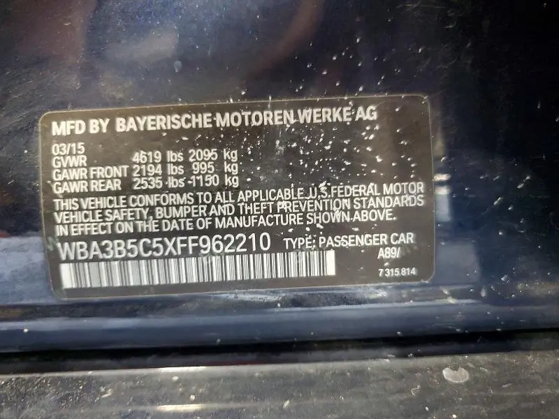 2015 BMW 328 XI SULEV  