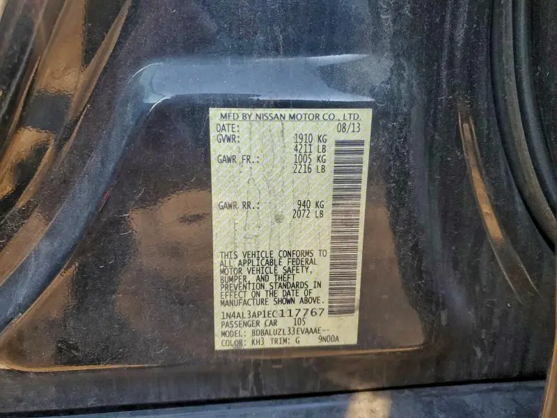 2014 NISSAN ALTIMA 2.5  