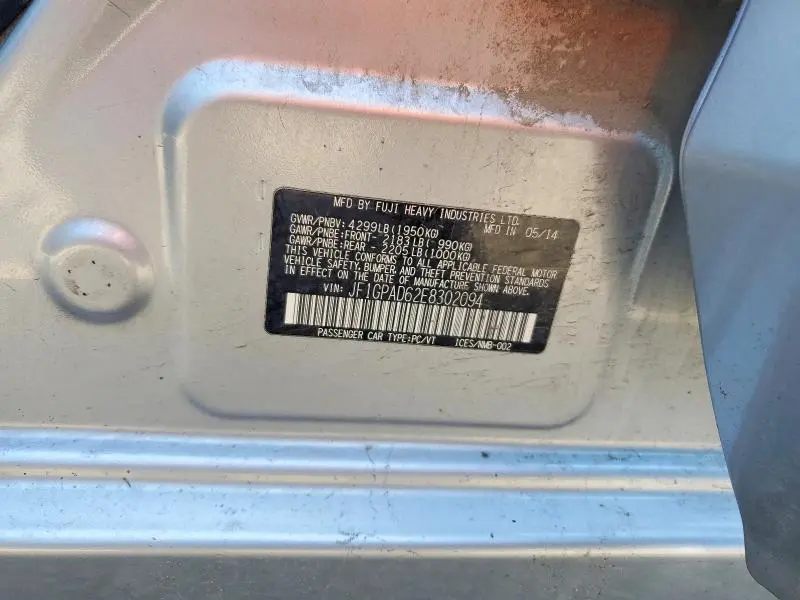 2014 SUBARU IMPREZA PREMIUM  