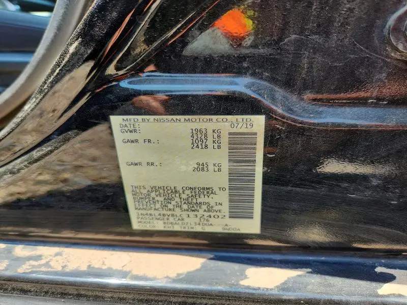 2020 NISSAN ALTIMA S  