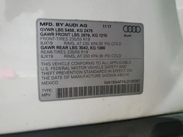 2018 AUDI Q5 PREMIUM PLUS  