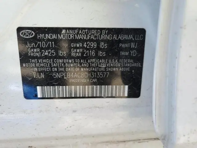 2012 HYUNDAI SONATA GLS  