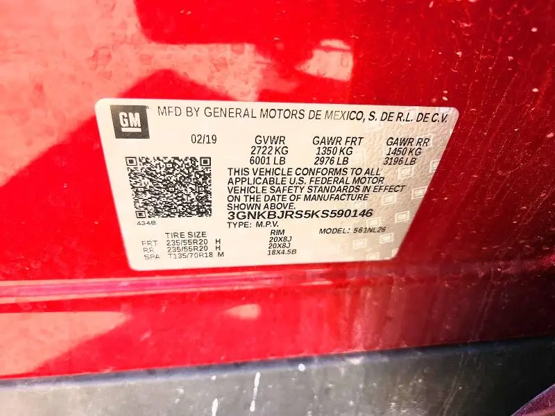 2019 CHEVROLET BLAZER RS  