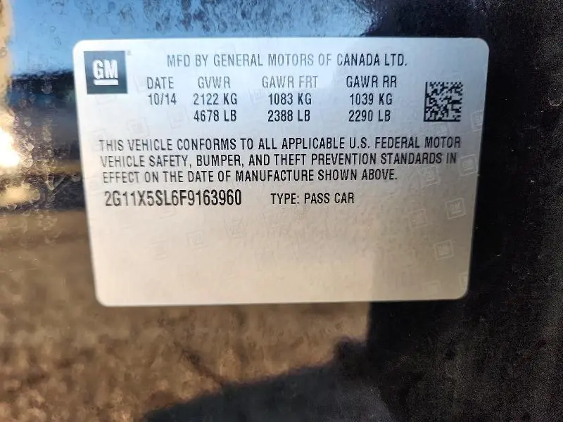 2015 CHEVROLET IMPALA LS  