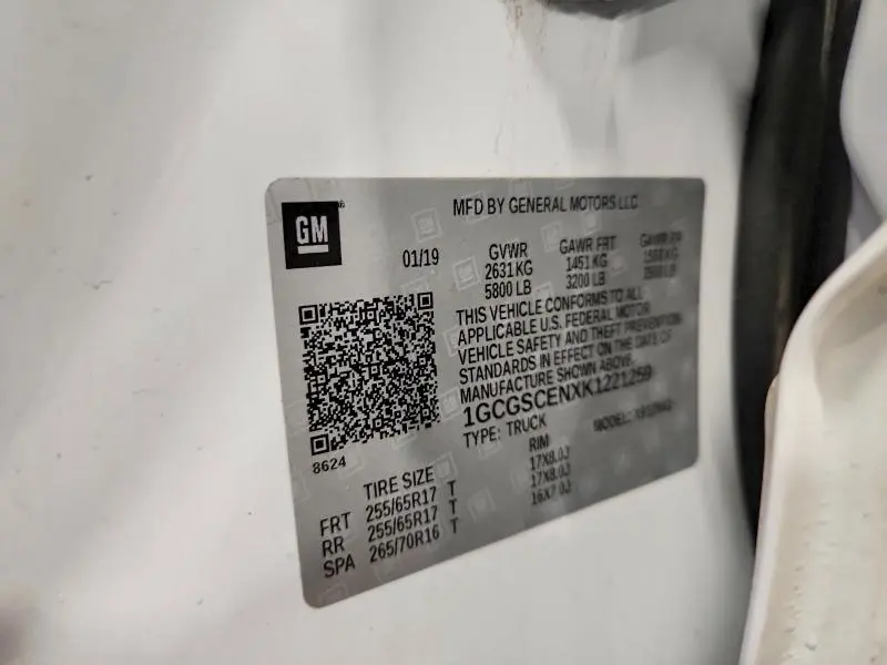 2019 CHEVROLET COLORADO LT  