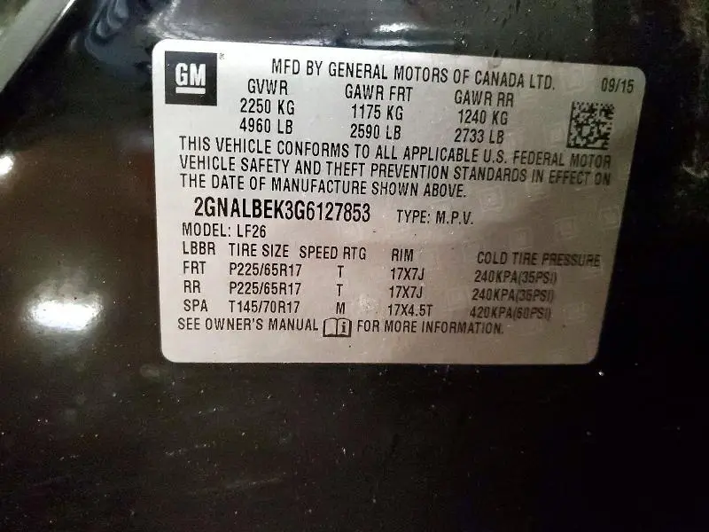 2016 CHEVROLET EQUINOX LS  