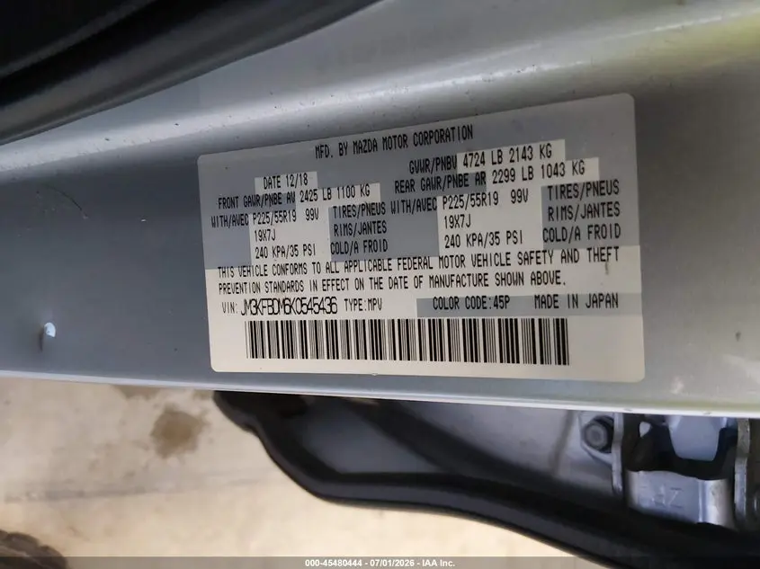2019 MAZDA CX-5 GRAND TOURING
