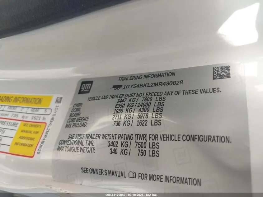 2021 CADILLAC ESCALADE 4WD PREMIUM LUXURY