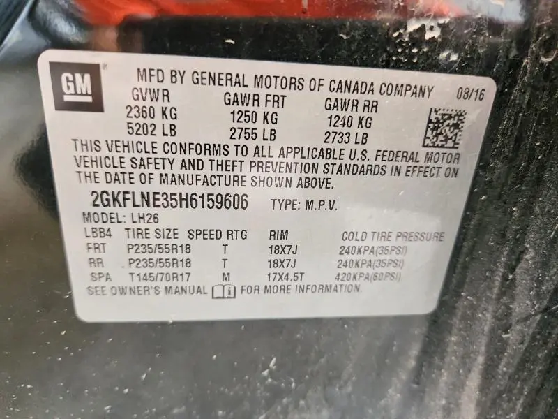 2017 GMC TERRAIN SLE  