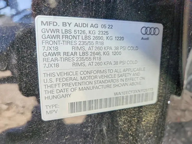 2022 AUDI Q3 PREMIUM PLUS S LINE 45  