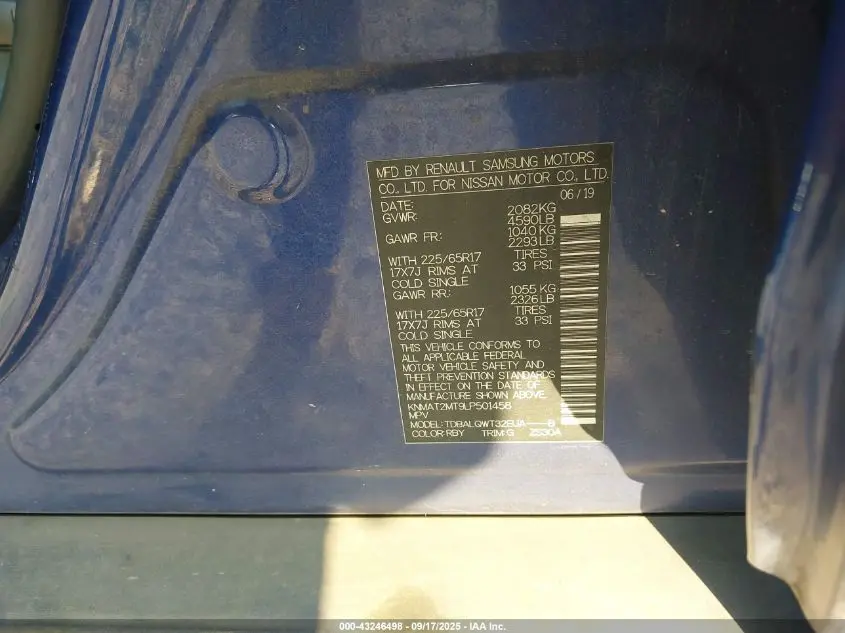 2020 NISSAN ROGUE SV FWD