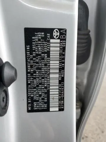 2019 TOYOTA COROLLA L  